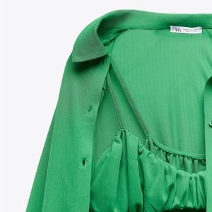 Zara green top